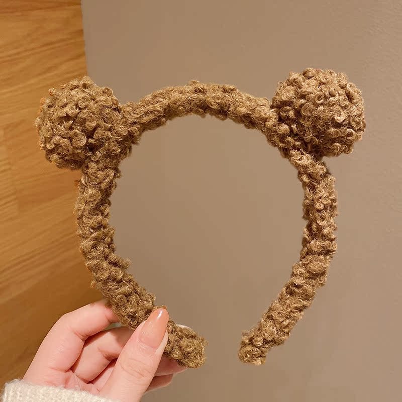 卡通洗脸专用发箍女2025新款毛绒头箍压发化妆可爱发卡束发带头饰|undefined