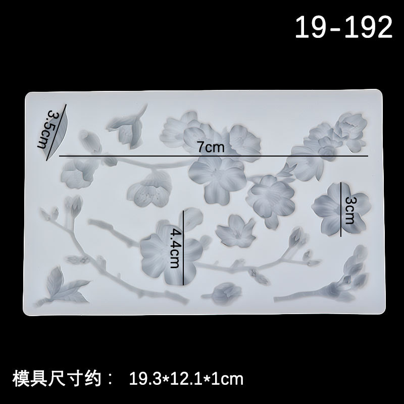 Nueva Plum Blossom fondant pastel de silicona molde para hornear DIY chocolate hecho a mano arcilla decoración Accesorios