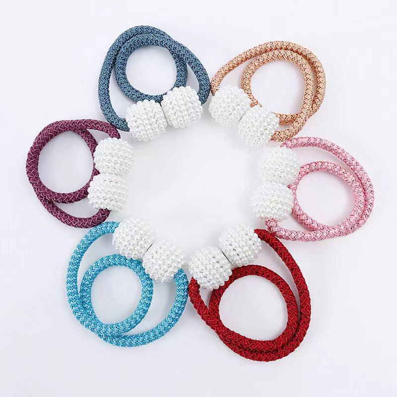 Cross-Border Home Textile Fabric Punch-Free Curtain Magnetic Buckle Storage Creative Simple New Strap Manufacturer Wholesale