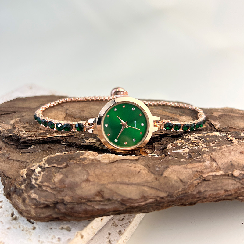 Women's Quartz Watch Colorful Diamonds Bracelet Style Elegant_voghion.com