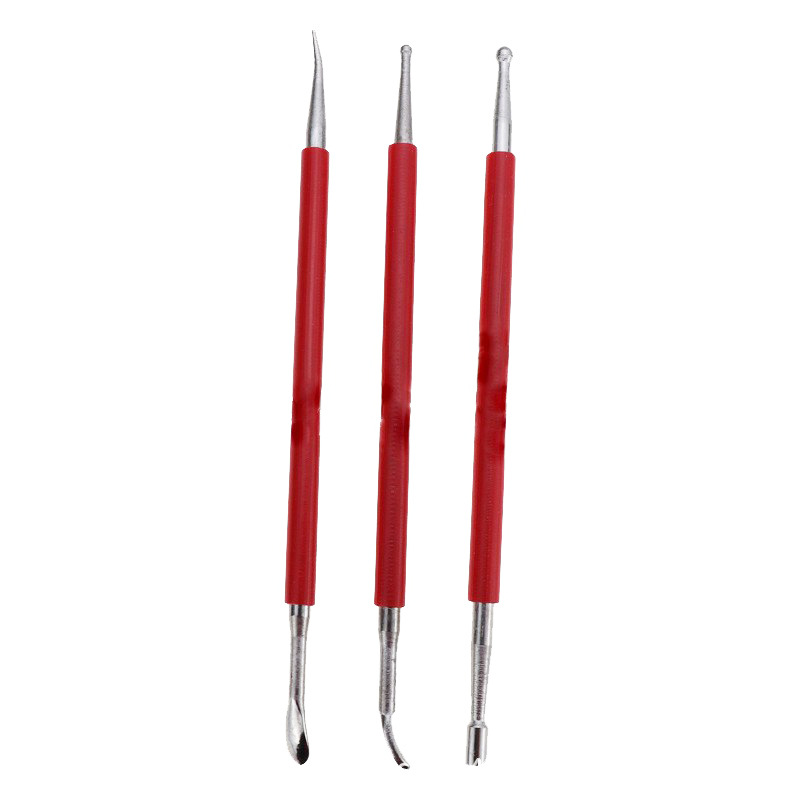 Cuero sangría pluma línea presionando pluma rollo de papel cabeza redonda pluma de cerámica arcilla herramienta de plástico