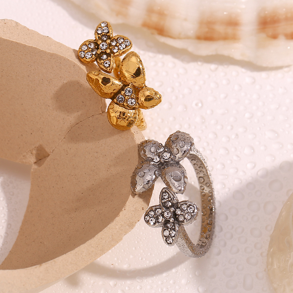 Flower Stainless Steel Ring