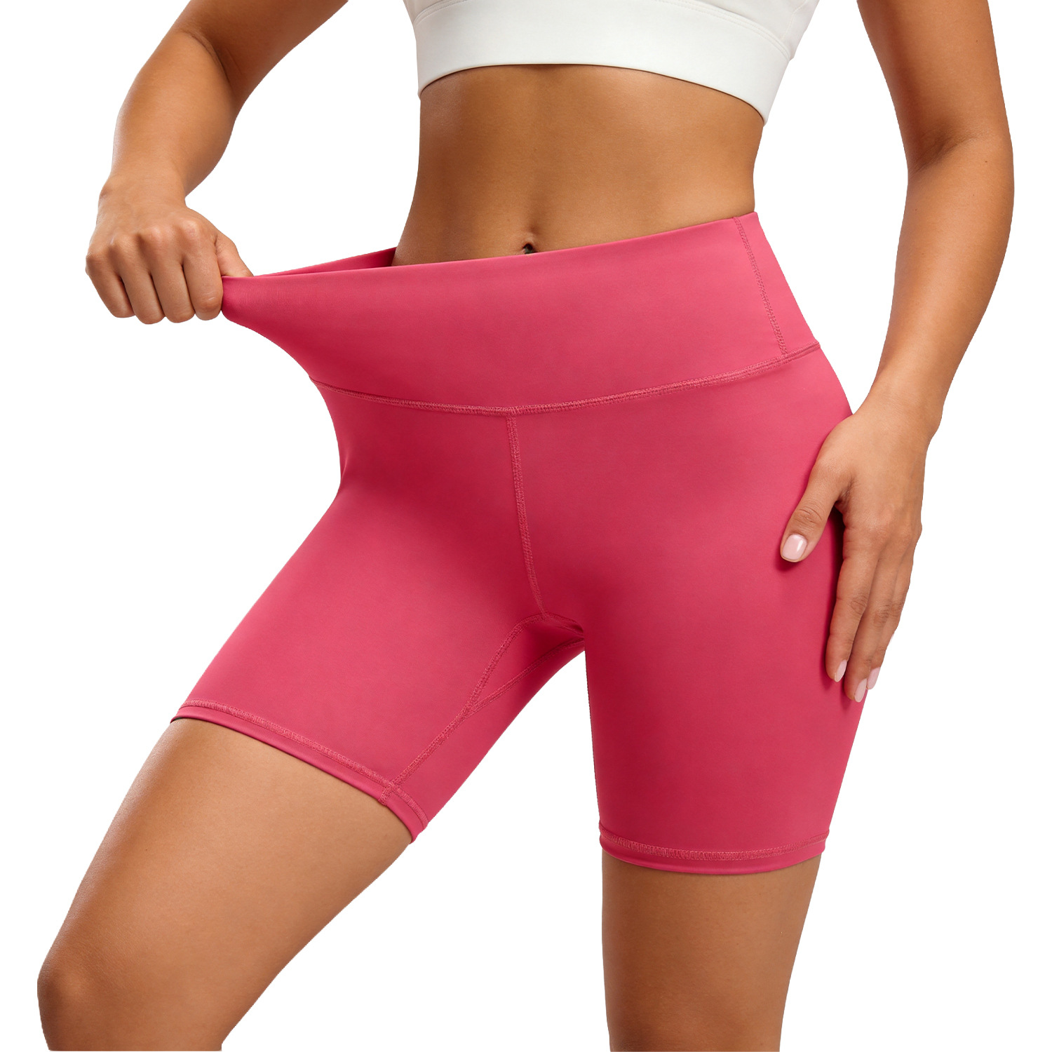 Shorts de yoga para mujer estilo europeo y americano, con forma de melocotón, de cinco puntos de largo, levanta glúteos, de cintura alta, ajustados, shorts de gimnasio, leggings deportivos, shorts.