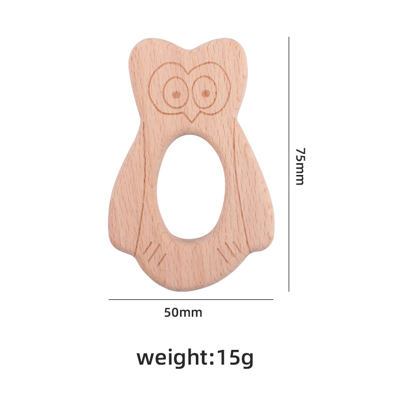 Nuevo bebé suministros de juguete de haya mordedor animal de dibujos animados gato aguacate girasol bebé molar teether