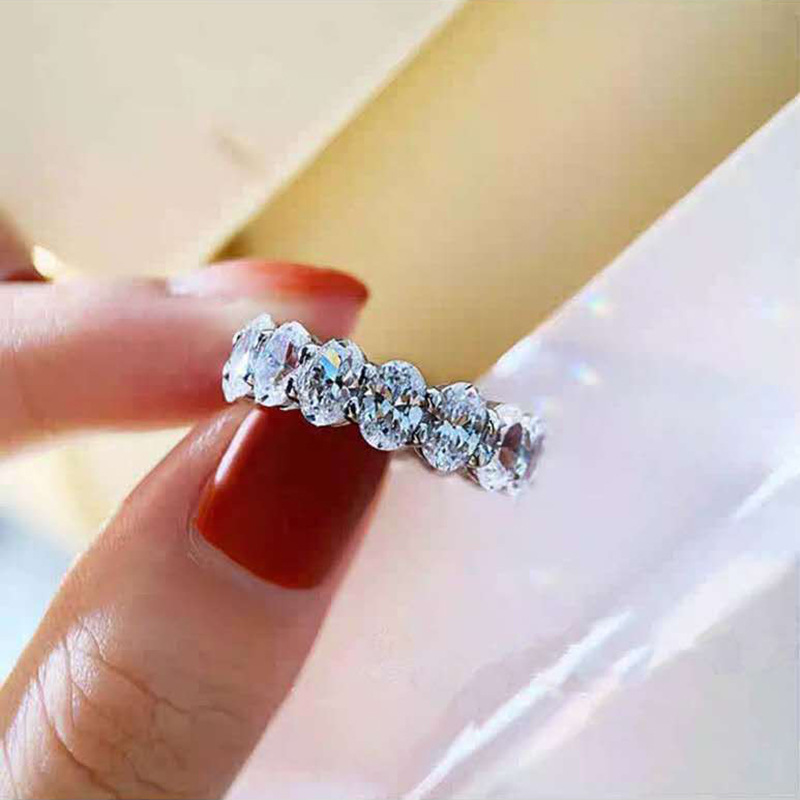 New Simple Oval Open-end Zircon Ring display picture 5