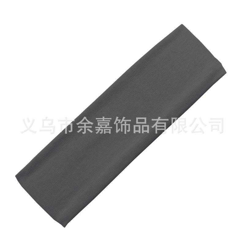 欧美瑜伽弹力头带运动健身跑步吸汗束发带韩版素色头饰头巾发箍|undefined