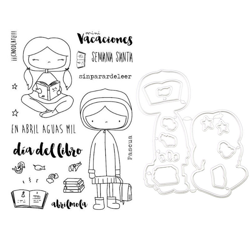 2022 transfronteriza sello de silicona transparente especial a juego grabado cuchillo molde creativo álbum de bricolaje sello diario