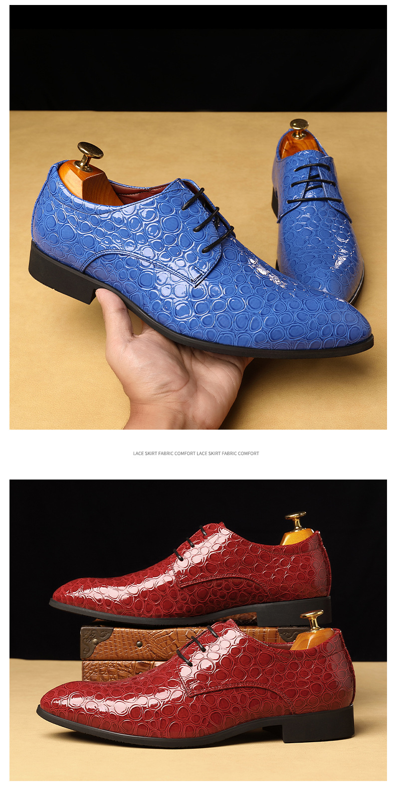 Bright-faced casual leather shoes men's business shoes trend big size all-matching pointy men's shoes_voghion.com