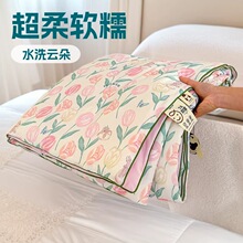 A类母婴级7A抑菌夏凉被四件套水洗皱皱纱单双人空调被礼品被批发