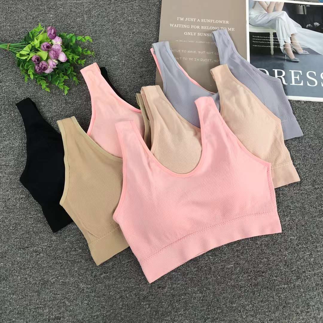 Nuevo chaleco sin costuras de alta elasticidad de alta calidad de dama sin anillo de acero bra de yoga ropa interior deportiva mujer al por mayor