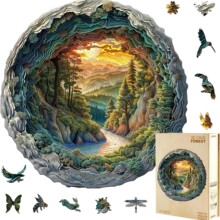 Wooden Puzzles, 3D Cave Forest Puzzle 300 Pieces