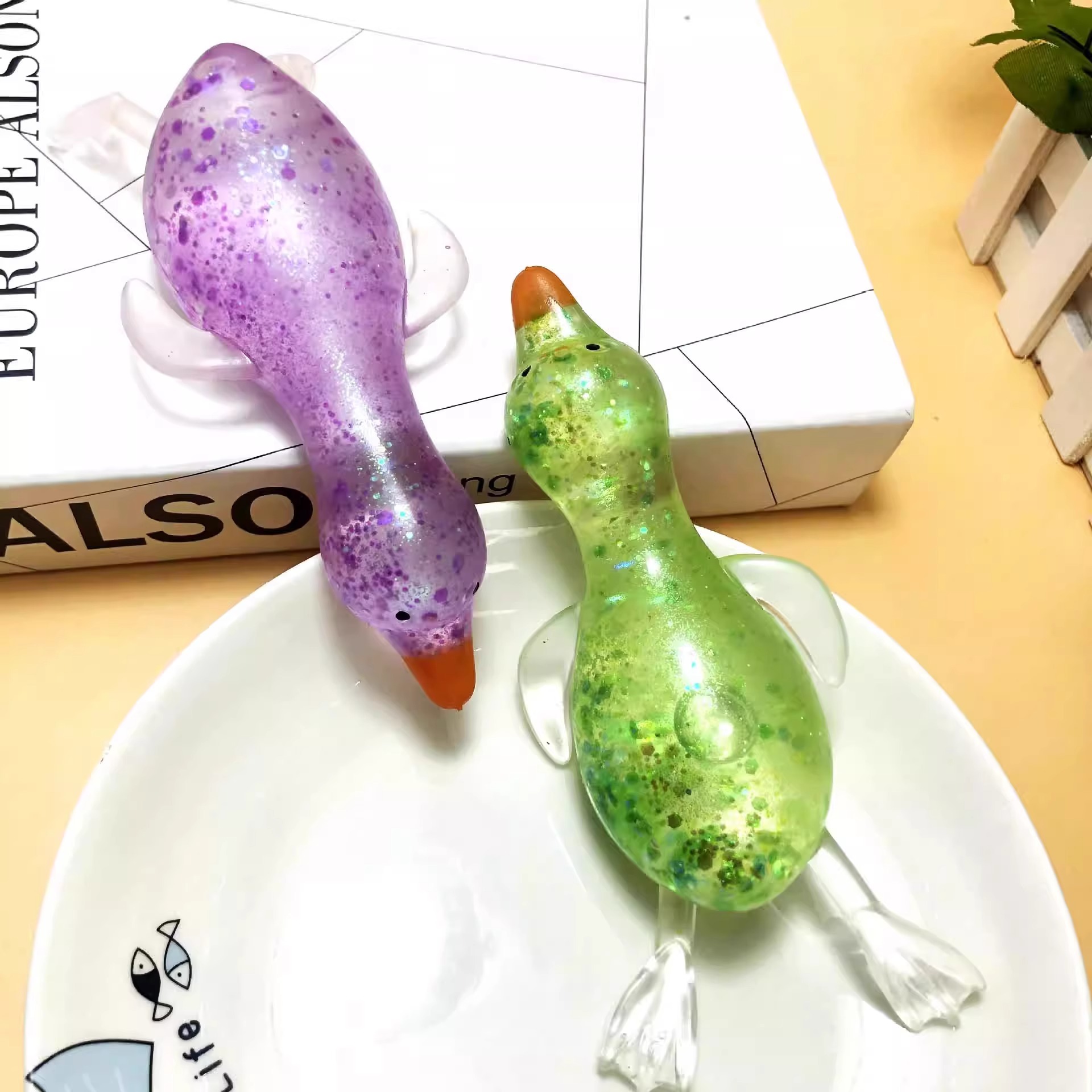 Lavar el pato, amasar el caramelo de malta, el juguete de Goma blanda, descomprimir y desahogar el artefacto, el juguete de rebote lento, la jalea, el pato de alto valor facial