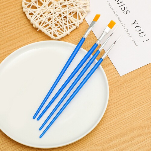 Student DIY oil paint brush hook line pen kindergarten art nylon hair paint brush row plastic hair nylon hook line pen