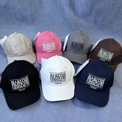 韓国潮牌maritheクラシック男女カップルの高品質トランペット文字ロゴ刺繍野球帽