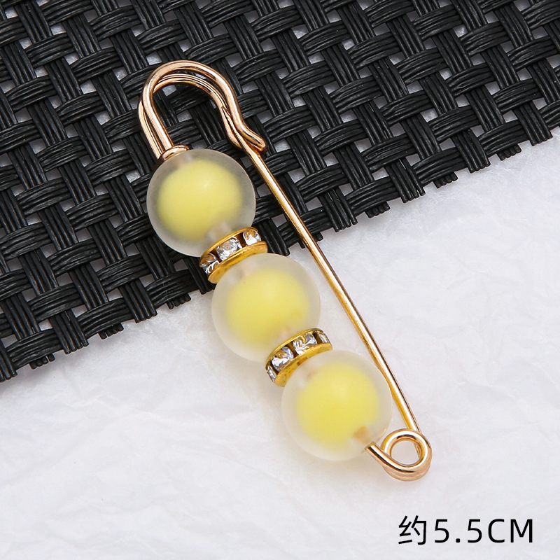 03# fluorescent yellow three beads 5.5cm