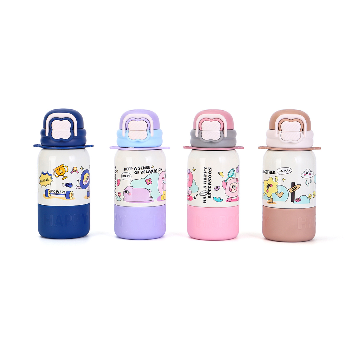 Gourde isotherme portable double usage en acier inoxydable 316 de haute qualité, idéale pour les enfants et les étudiants._voghion.com