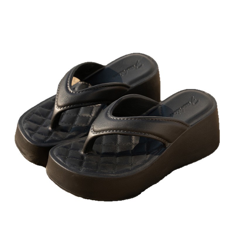 Flip flops para mujeres de verano en el hogar con suela gruesa antideslizante no olor a los pies para usar al aire libre para aumentar la altura de la pareja sandallas para hombres
