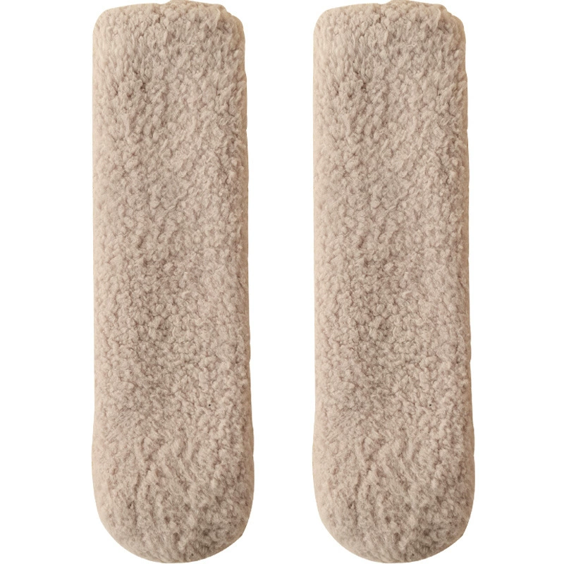 Winter coral velvet fleece keep warm socks, mid-length, increased thickness