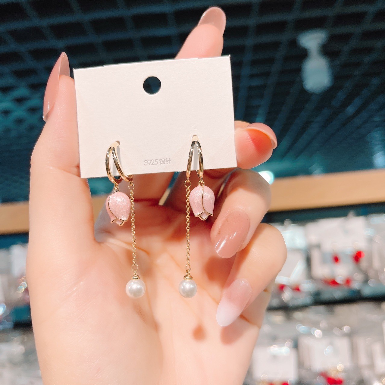15g Weight Earrings Classification 1 Pair Sweet Korean Style Flower Plating Alloy Earrings