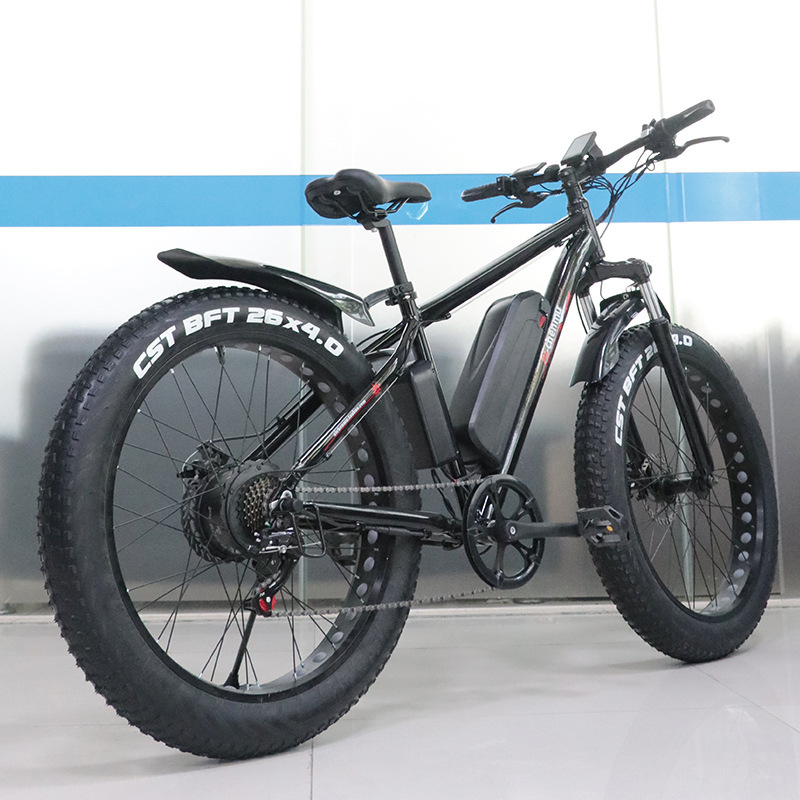26inch Lithium Battery Bicycle Adult Electric Variable Speed Mountain Bike Fat Tire Snowmobile Road Bike Middle East