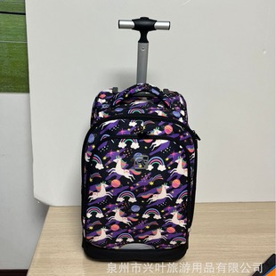 Large Wheel Trolley Schoolbag for Primary and Secondary School Students, Middle and High School Men and Women, Large Capacity Climbable Boarding Bag, wheeled Bag