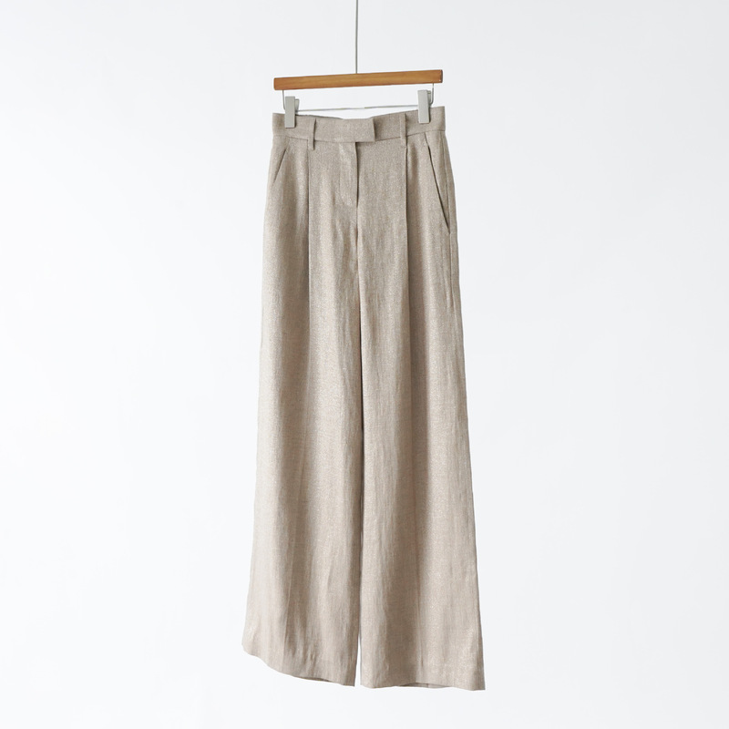 Yishe B~C 26 Spring/Summer New Collection Shimmering Linen Twill Pleated Loose Slimming Straight Fashion Casual Pants Long Pants Yishe B~C 26 Spring/Summer New Collection Shimmering Linen Twill Pleated Loose Slimming Straight Fashion Casual Pants Long Pants