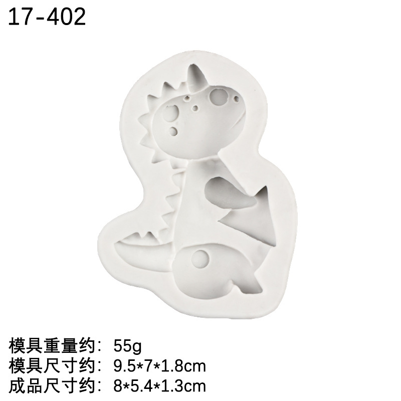 Dinosaurio forma fondant pastel decoración silicona molde DIY dinosaurio animal chocolate hornear epoxi arcilla molde