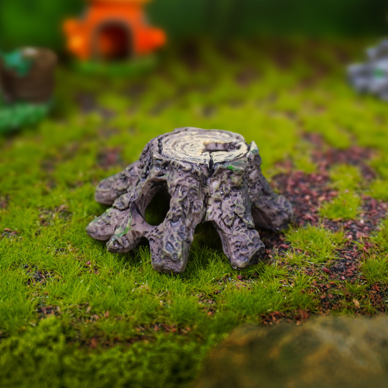 Estilo explosivo musgo micro paisaje joyería resina granja maceta acuario decoración raíz de árbol artificial pescado camarones refugio casa