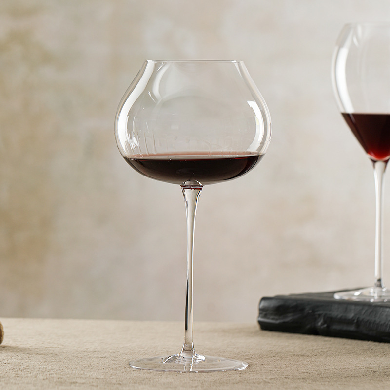 Cabeza de cebolla copa de vino de borgoña copa de vidrio de cristal copa de vino desnuda premio de punto rojo copa de bordeaux alto valor nominal