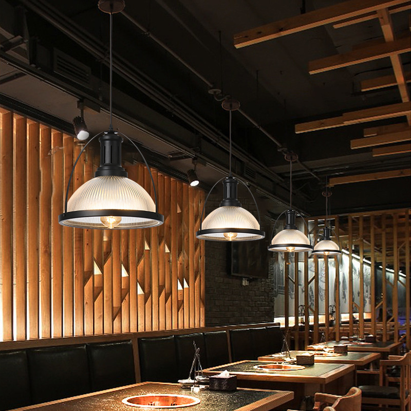 Loft American Retro Industrial Style Restaurant Hotel Bar Hot Pot Grill Chandelier Commune Clear Bar Card Seat Chandelier