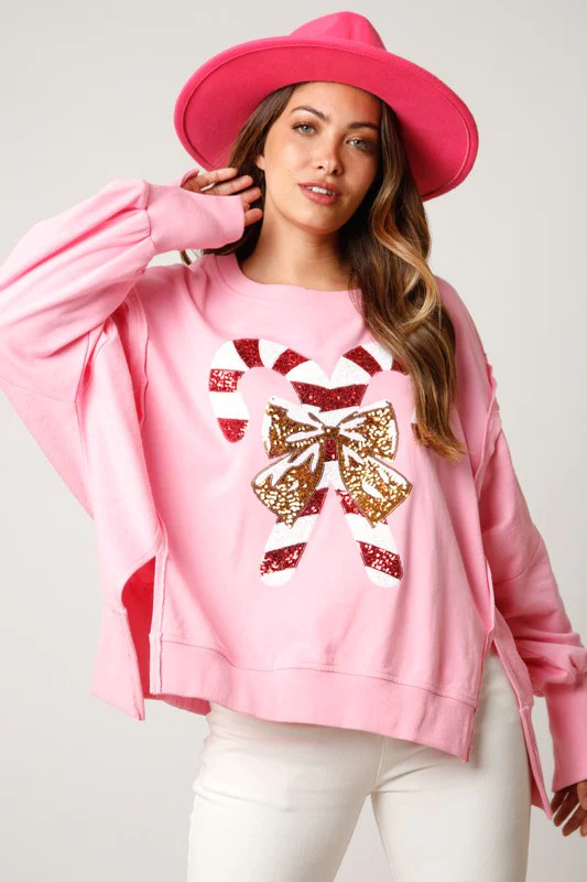 Women's Gender Hoodies & Sweatshirts Long Sleeve Sequins Christmas Cartoon