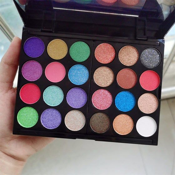 Stage makeup powder box 24-color makeup plate suit full set eye shadow blush powder cake combination for performance