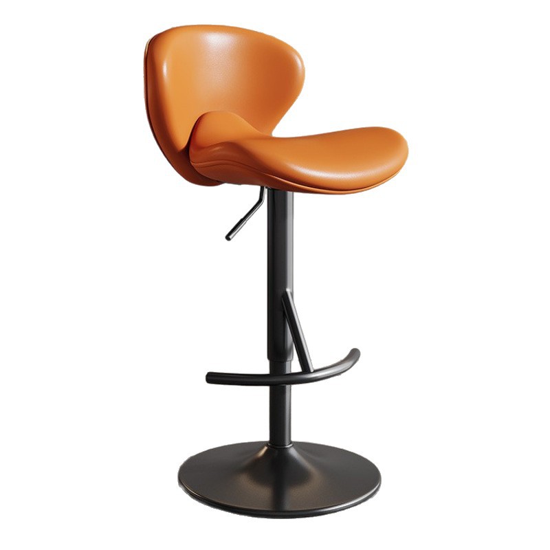 Silla de bar alta personalizable con respaldo, para cajeros, recepción o hogar, estilo italiano
