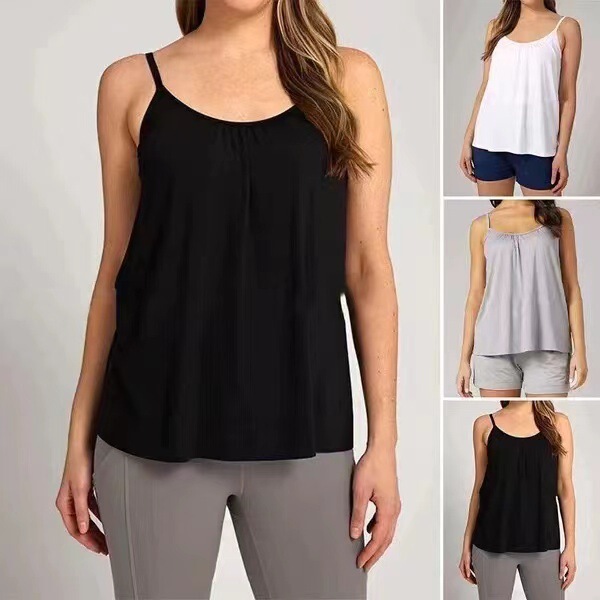 Cross-Border European and American Fashion Summer Modal Camisole with Chest Pads for Plus-Size Women, Suitable for Outerwear or as a Base Layer Cross-Border European and American Fashion Summer Modal Camisole with Chest Pads for Plus-Size Women, Suitable for Outerwear or as a Base Layer