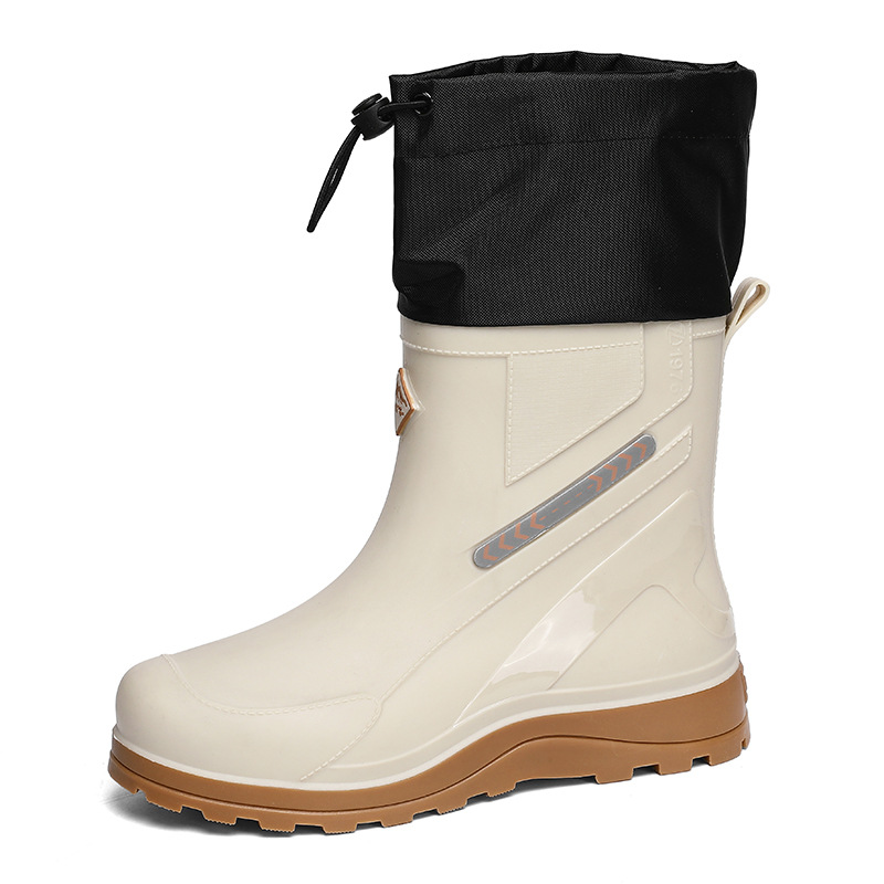 Botas de Lluvia de Caña Media para Hombre de PVC, Impermeables para Pesca