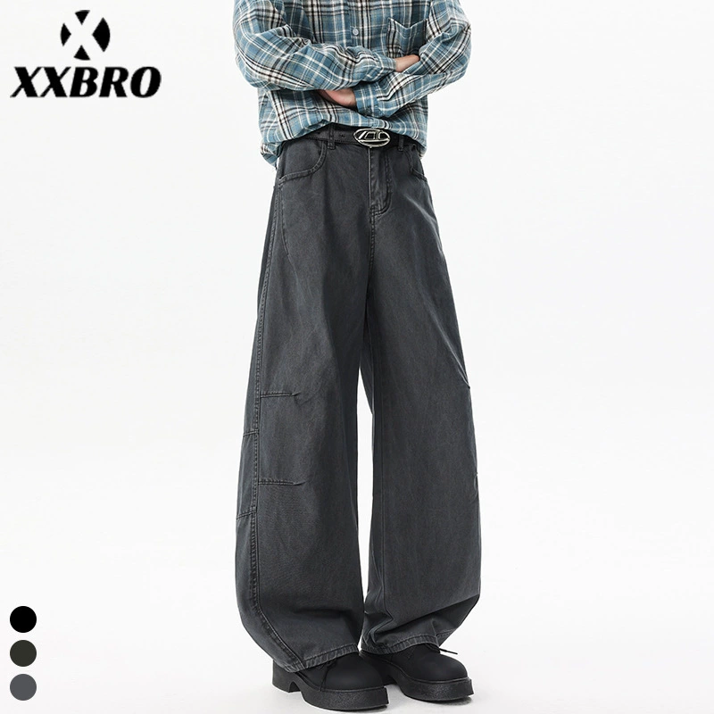 xxbro мужская одежда # Мужские зимние модные брюки свободного кроя с флисовой подкладкой, универсальные повседневные брюки в стиле стритстайл