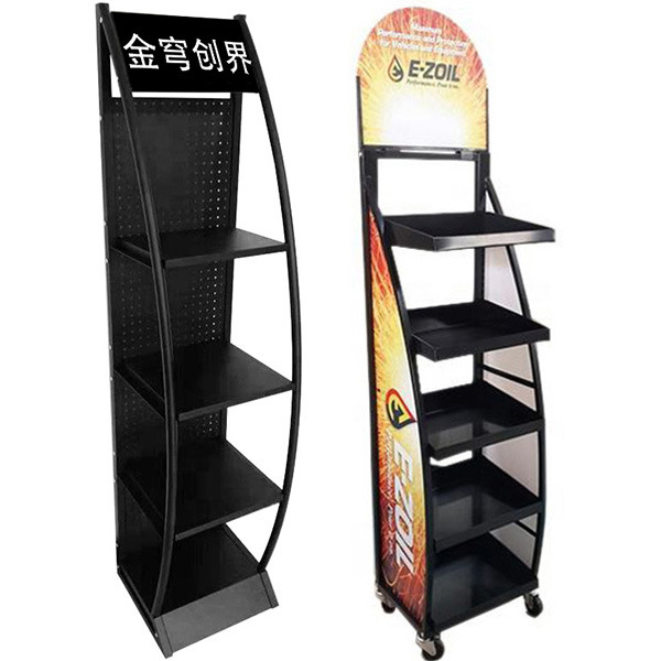 汽车发动机润滑油货架金属铁艺机油展示架20年专业展架厂家可拆卸