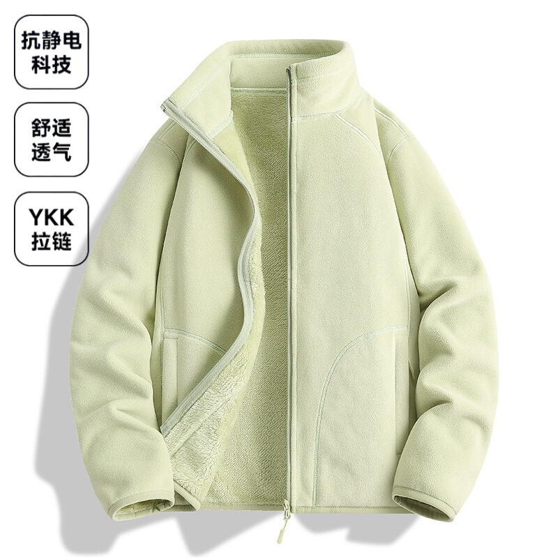 25新款奥粒绒外套男女户外加绒加厚保暖立领抓绒衣情侣冲锋衣内胆|undefined
