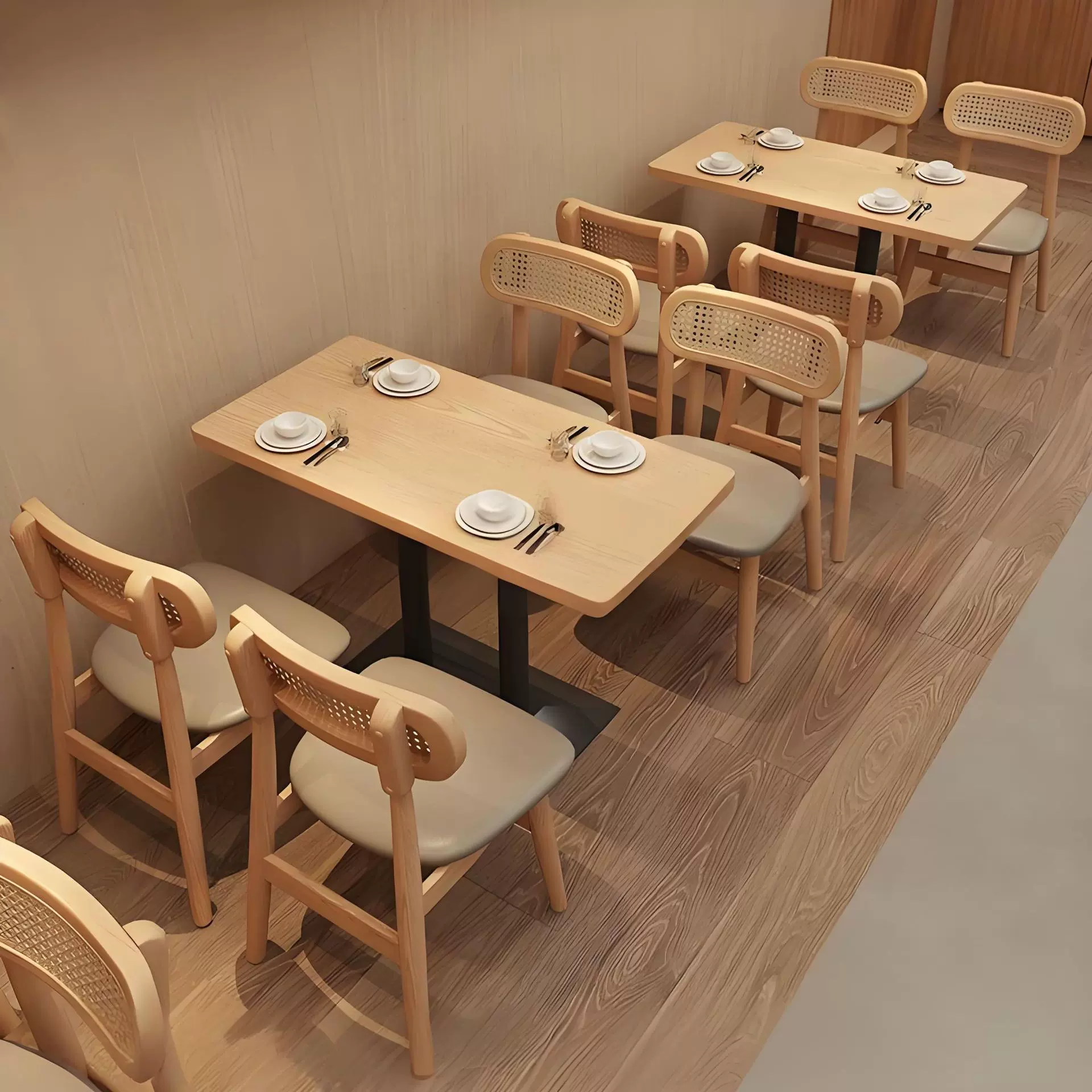 商用主题简餐咖啡甜品奶茶店餐桌椅茶餐厅日料店桌椅卡座沙发组合