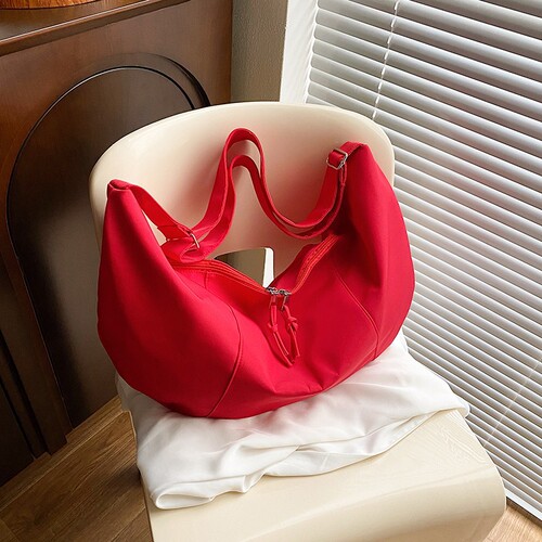 Retro Korean dumpling bag 2024 new style large-capacity simple casual bag, one-shoulder tote bag, women's hot sale cross-body