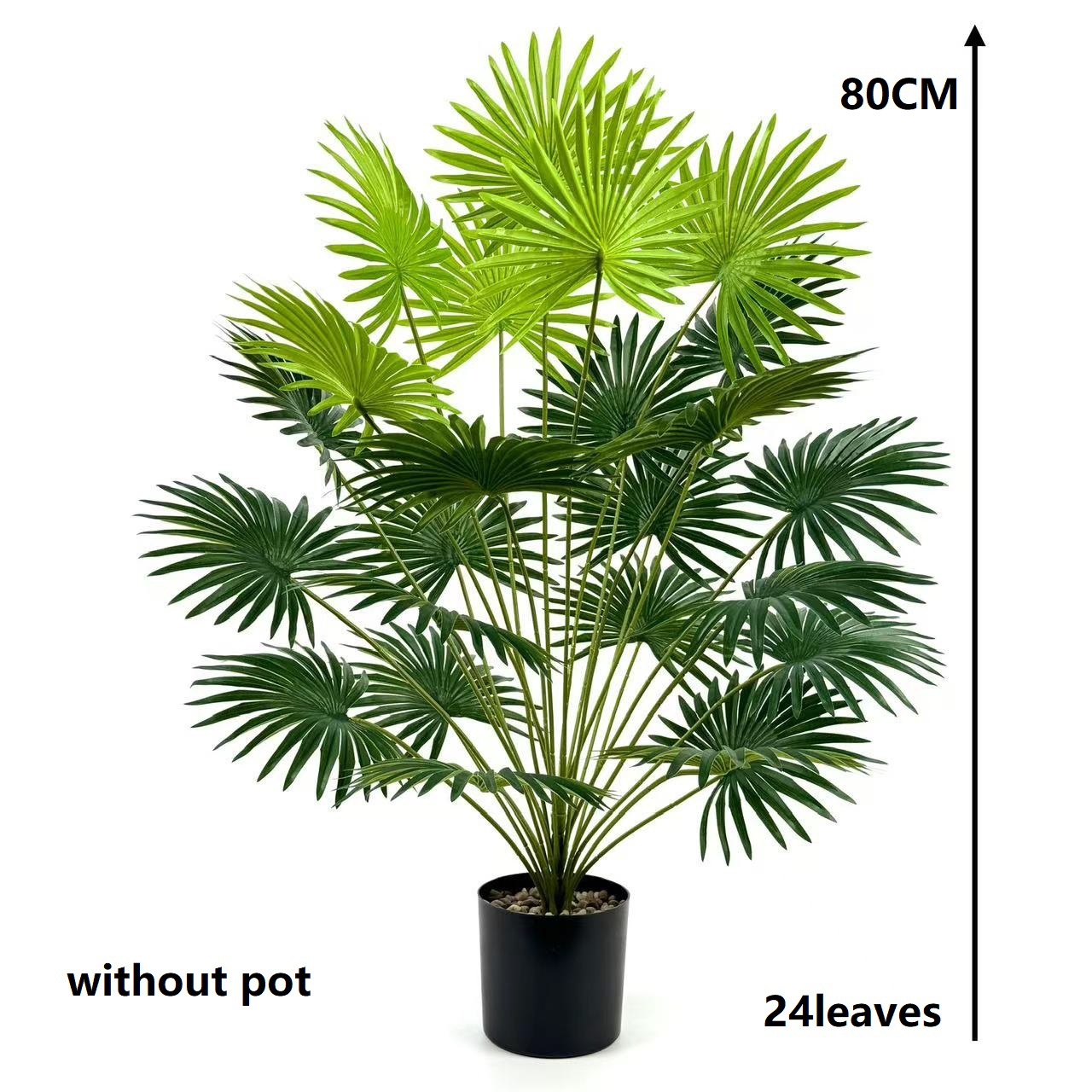 Amazon Simulación transfronteriza Plantas verdes Asa de girasol de cola suelta Sala de estar Mobiliario para el hogar Decoración Hojas de hierro Maceta para árboles falsos