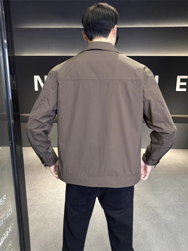 翻领外套男士春秋季新款潮流休闲薄款行政夹克男款春装上衣潮|undefined