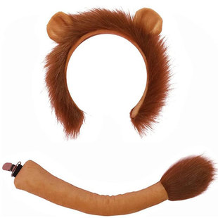2023 Internet Red Explosions Halloween Children's Day Creative Props Zoo Lion Ears Headband Headwear in stock