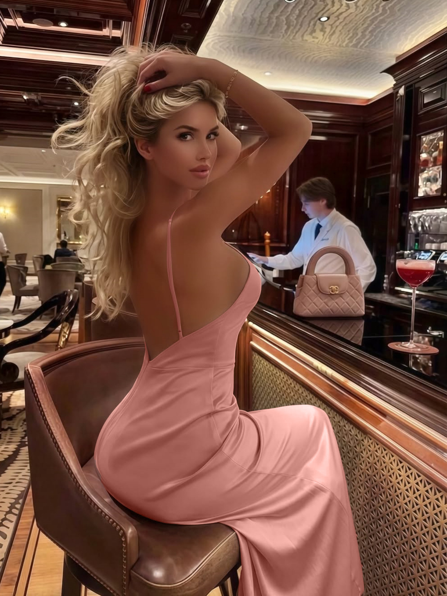 Sexy V Neck Halter Dress Pure Desire Style Backless Slim Fit Long Dress For Women Party Evening Dating_ecoleips.com