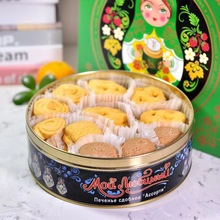 莫依的爱俄式风味铁盒套娃曲奇饼干440克一件代发