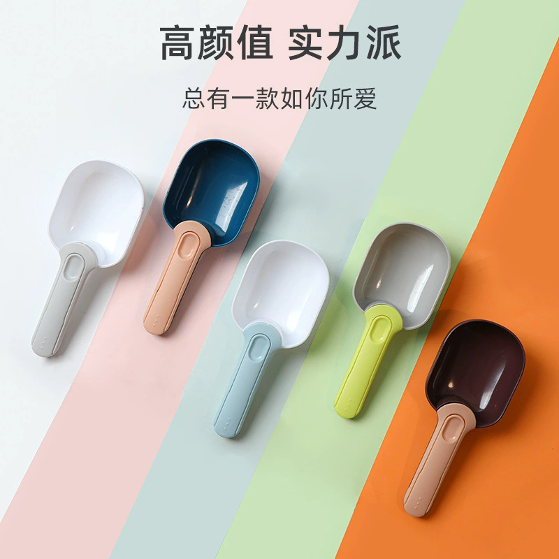 Ложка для корма для кошек ложка для корма для домашних животных с консервированной ложкой, уплотнительный зажим для кошек и собак, ложка для корма, трансграничная оптовая продажа