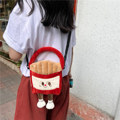 Cartoon Funny Potato Chip Small Bag for Girls 2023 New Cute Teenager Handbag Soft and Cute Plush Animal Crossbody Bag