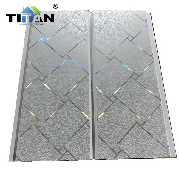 Nuevo diseño de alto brillo impresión impresión de transferencia de película cubierta Pvc techo techo de 250mm de ancho