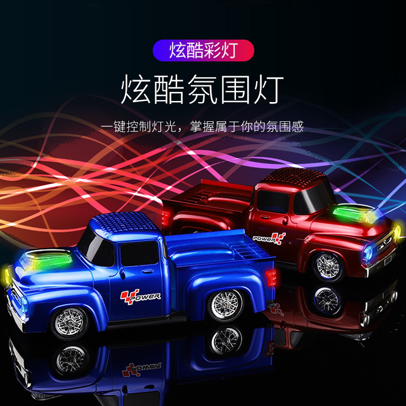 Sonido Bluetooth altavoces al aire libre coche clásico teléfono portátil usb carga pesada baja música modelo de coche TF tarjeta USB impermeable