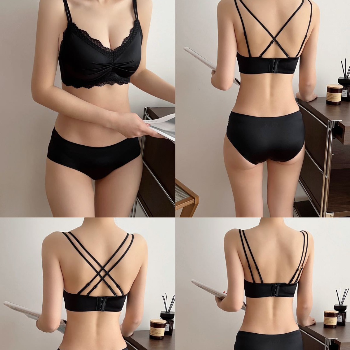 Venta directa de fábrica Comercio electrónico transfronterizo Sudeste de Asia Vietnam Tailandia Damas Sencillo sin costuras Sensación de recogida lateral sujetador